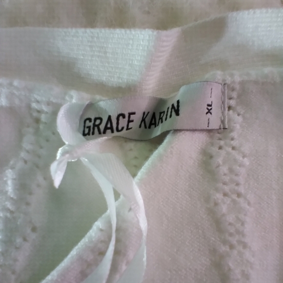 NWT Grace Karin white button down crop sweater XL - Picture 13 of 13
